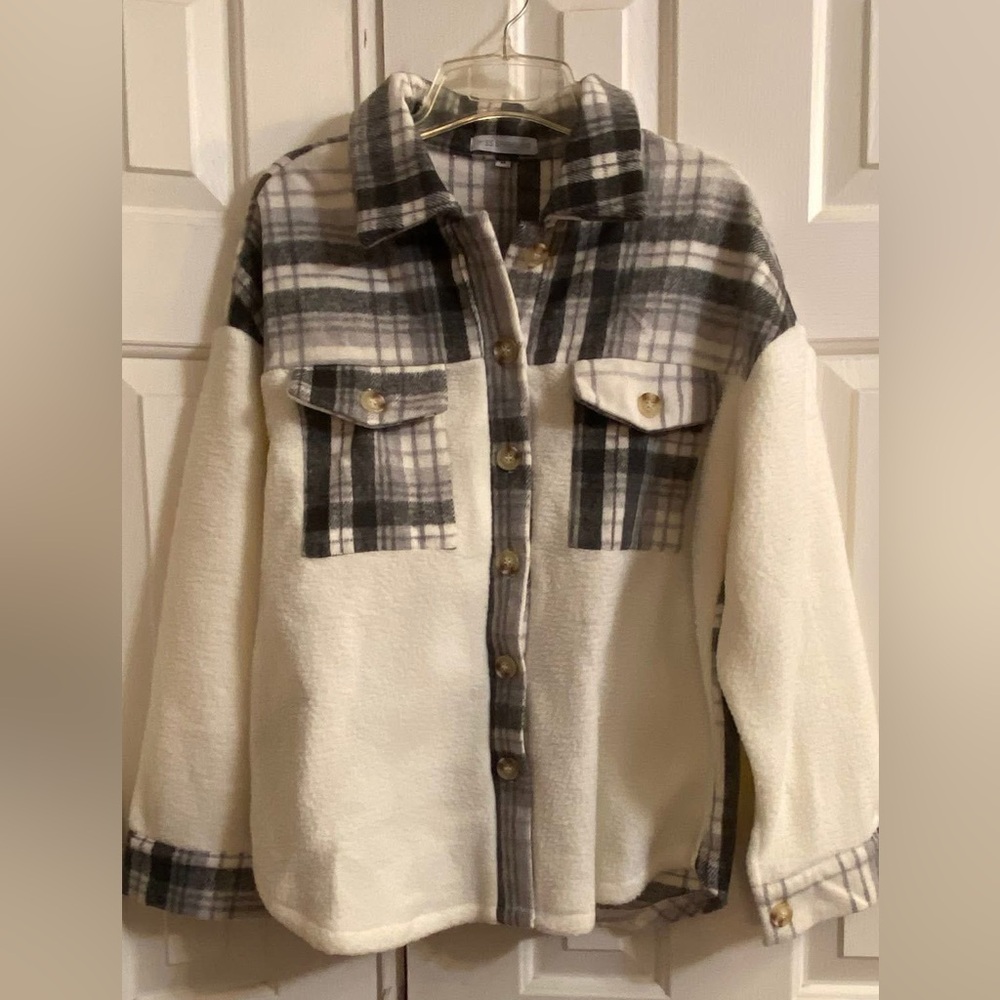 Miss Sparkling Plaid Shacket